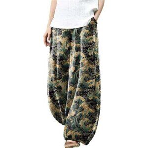 Women's Palazzo Pants Dressy Casual Elastic Waist Hippie Pants